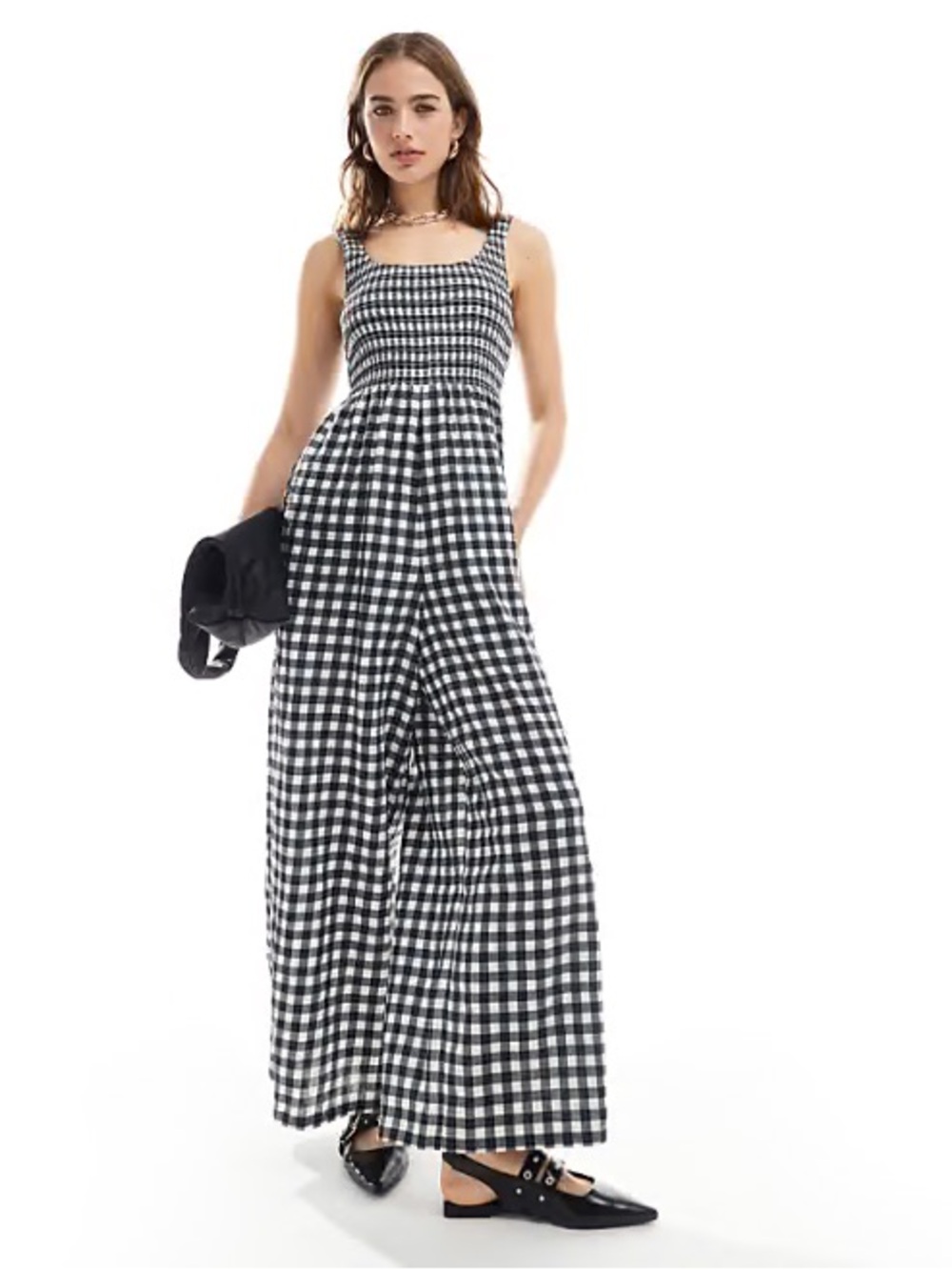 NWT ASOS Jumpsuit Wide Leg Gingham